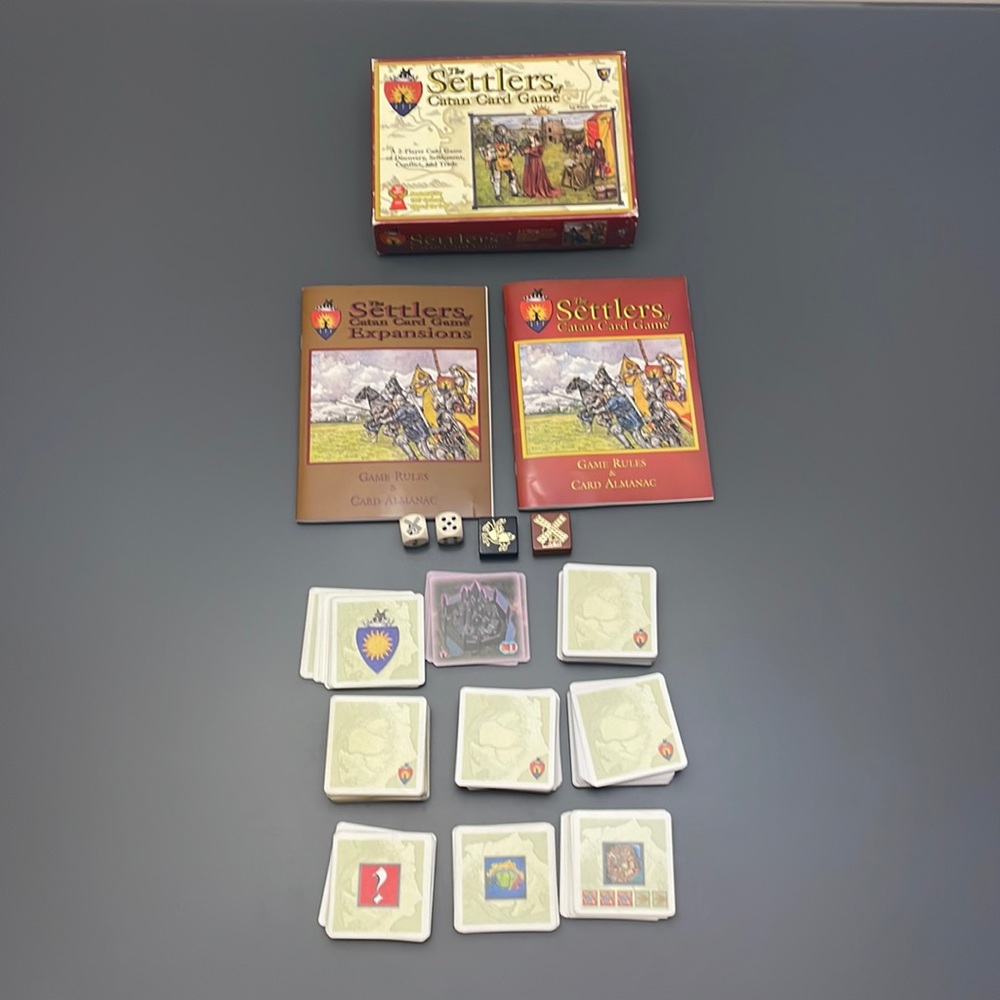 Settlers of Catan 485 2 Person Card Game Complete + expansions - 343 cards